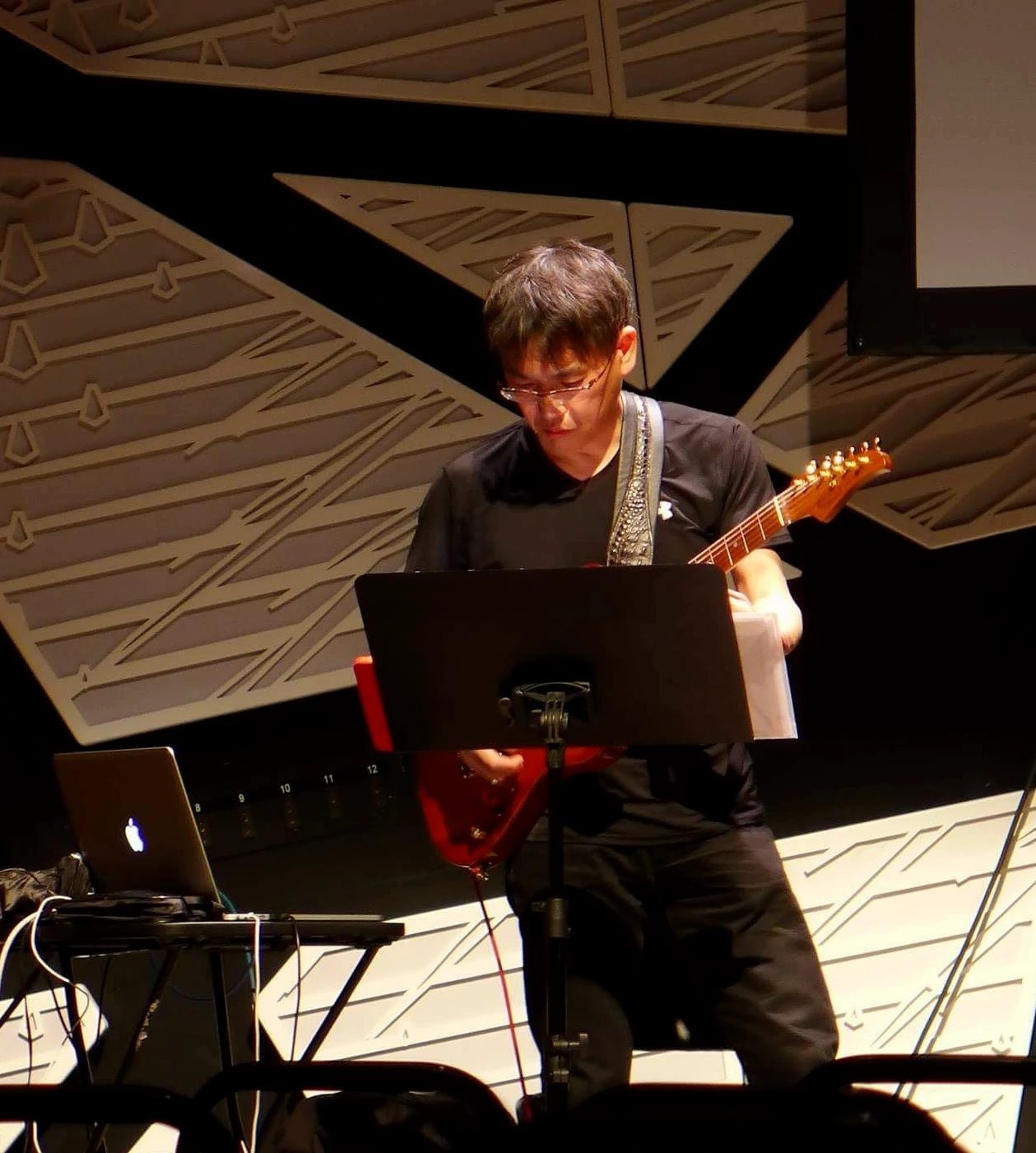 Yasuhiro Otani performing live with guitar