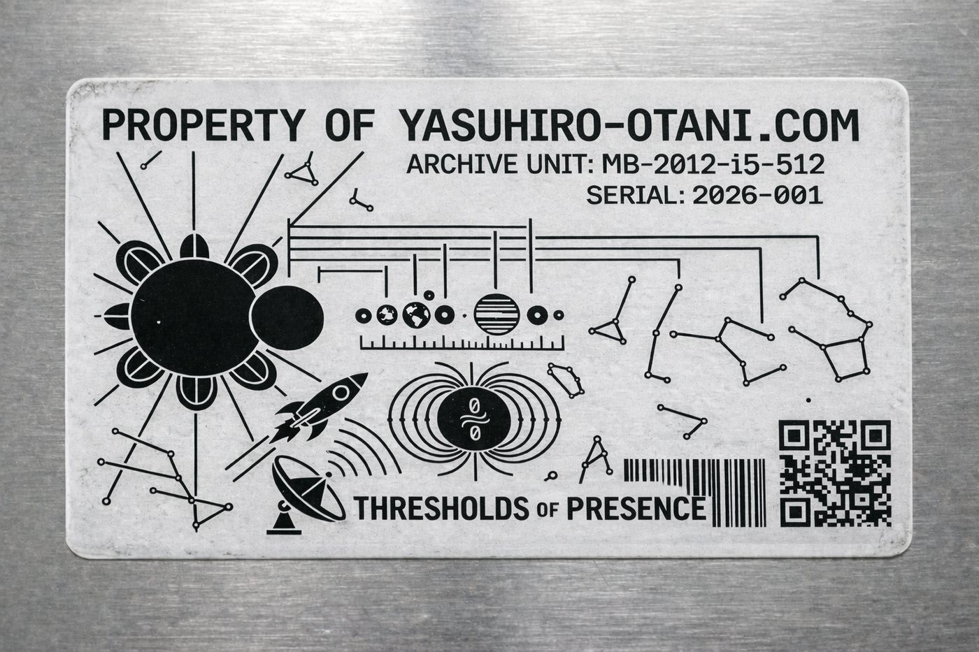 Archive marker sticker for Thresholds of Presence
