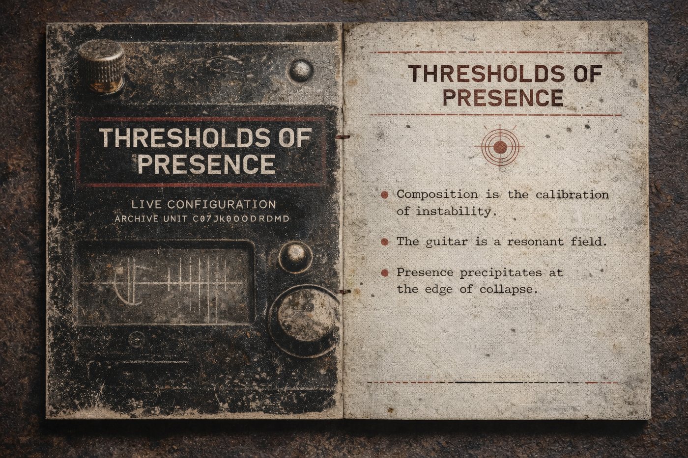 Thresholds of Presence zine spread